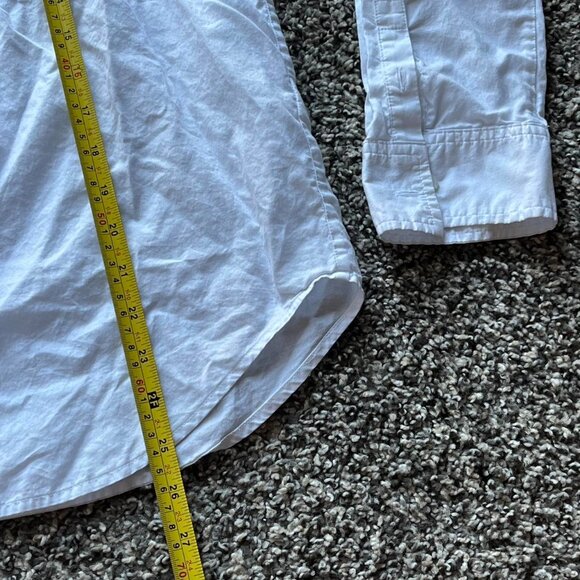 Everlane White Button Up Cotton shirt, Womens Size 12 Long Sleeve Shirt - Picture 7 of 7